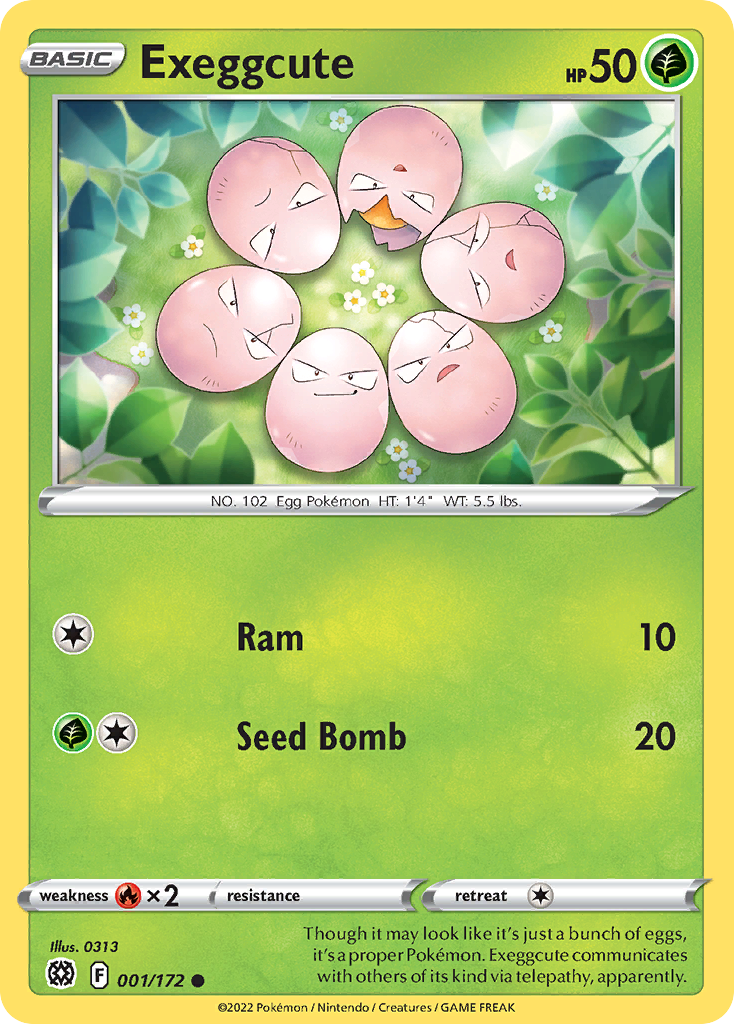 Exeggcute – Brilliant Stars 001/172 Pokémon card