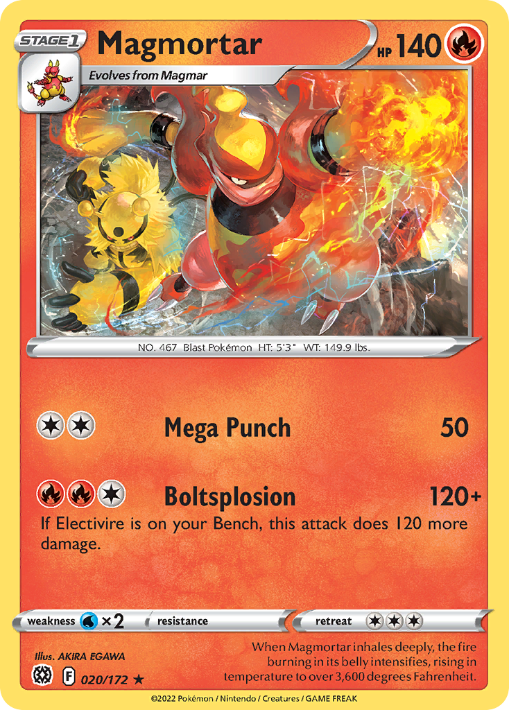Magmortar – Brilliant Stars 020/172 Pokémon card
