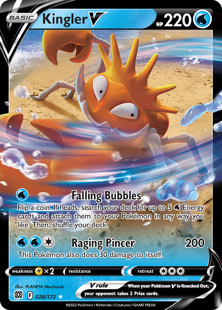 Kingler V – Brilliant Stars 028/172 Pokémon card