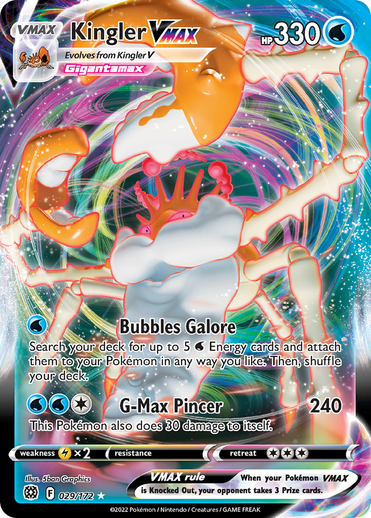 Kingler VMAX – Brilliant Stars 029/172 Pokémon card