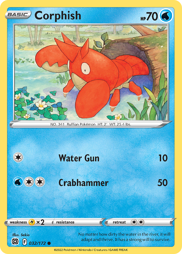 Corphish – Brilliant Stars 032/172 Pokémon card