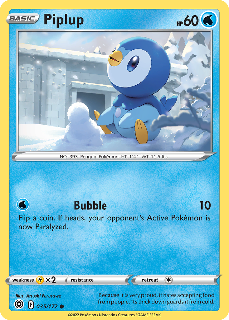 Piplup – Brilliant Stars 035/172 Pokémon card