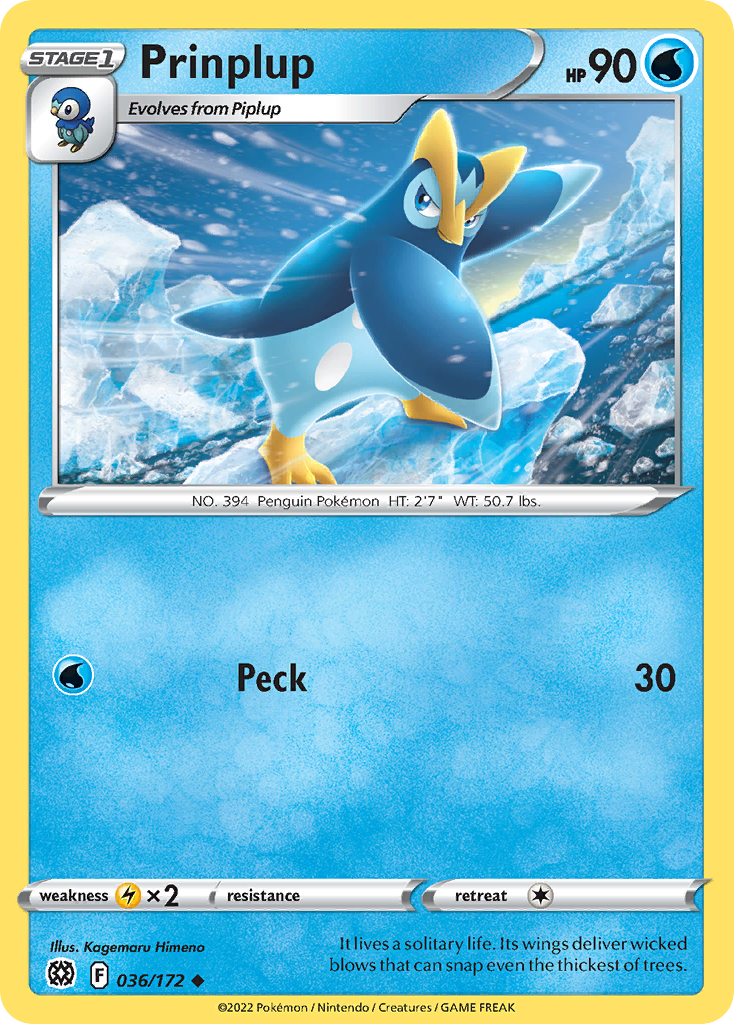 Prinplup – Brilliant Stars 036/172 Pokémon card