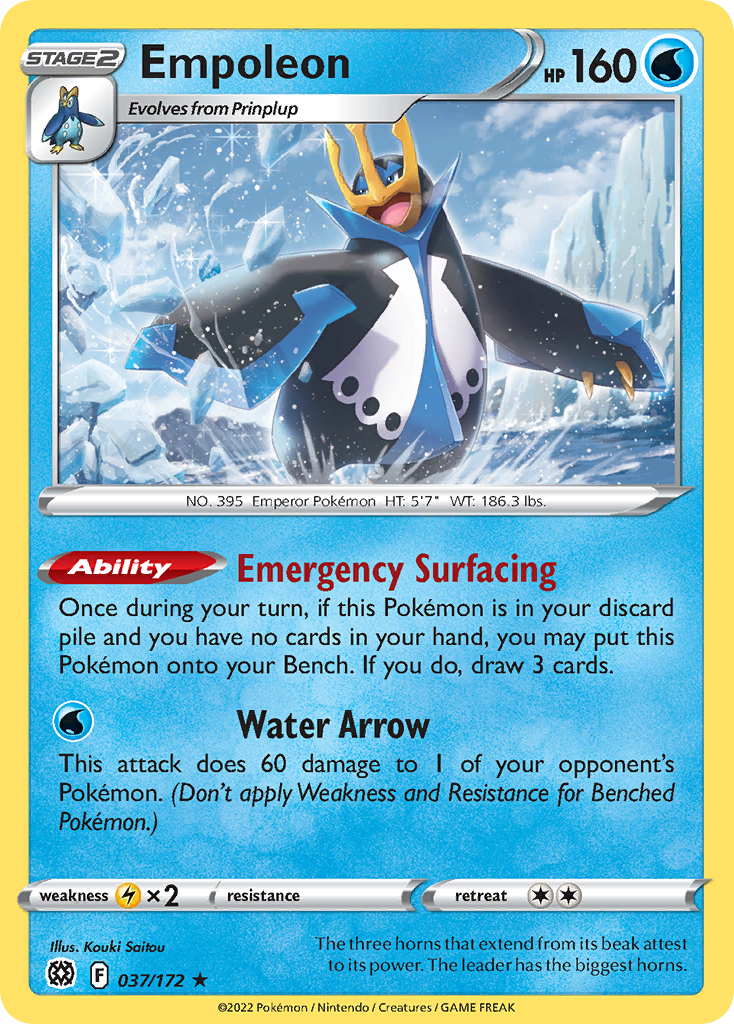 Empoleon – Brilliant Stars 037/172 Pokémon card