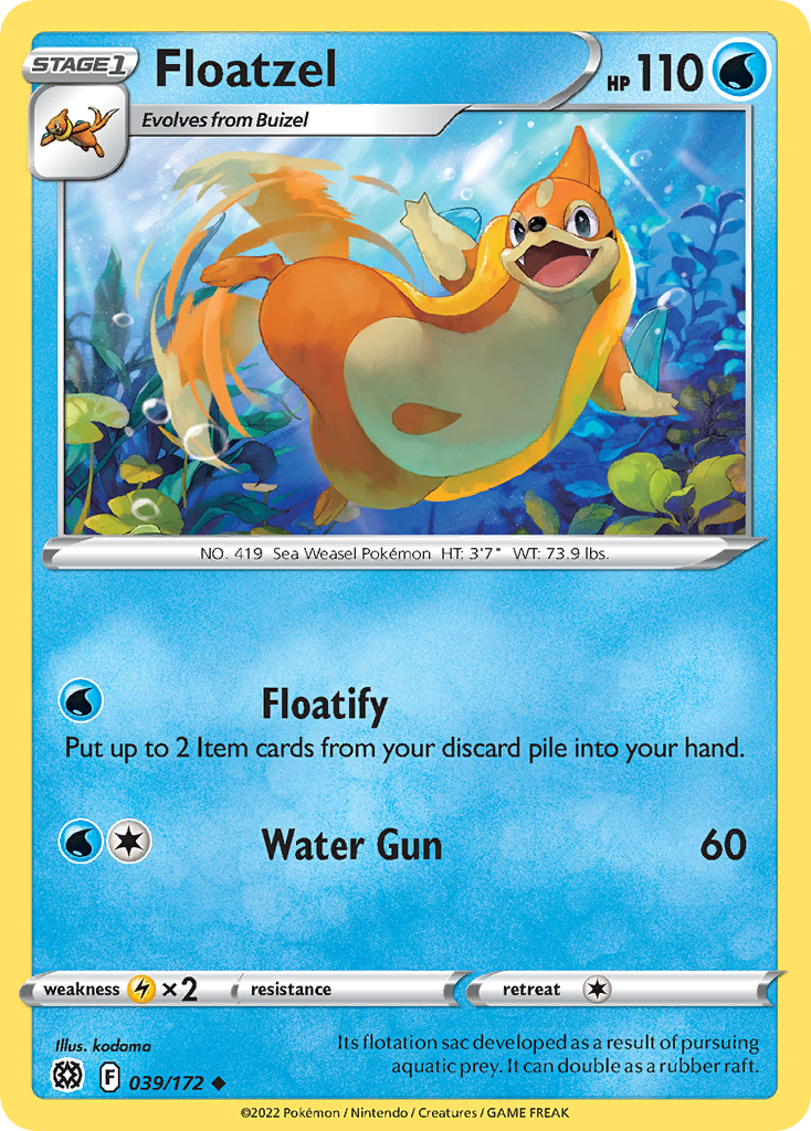Floatzel – Brilliant Stars 039/172 Pokémon card