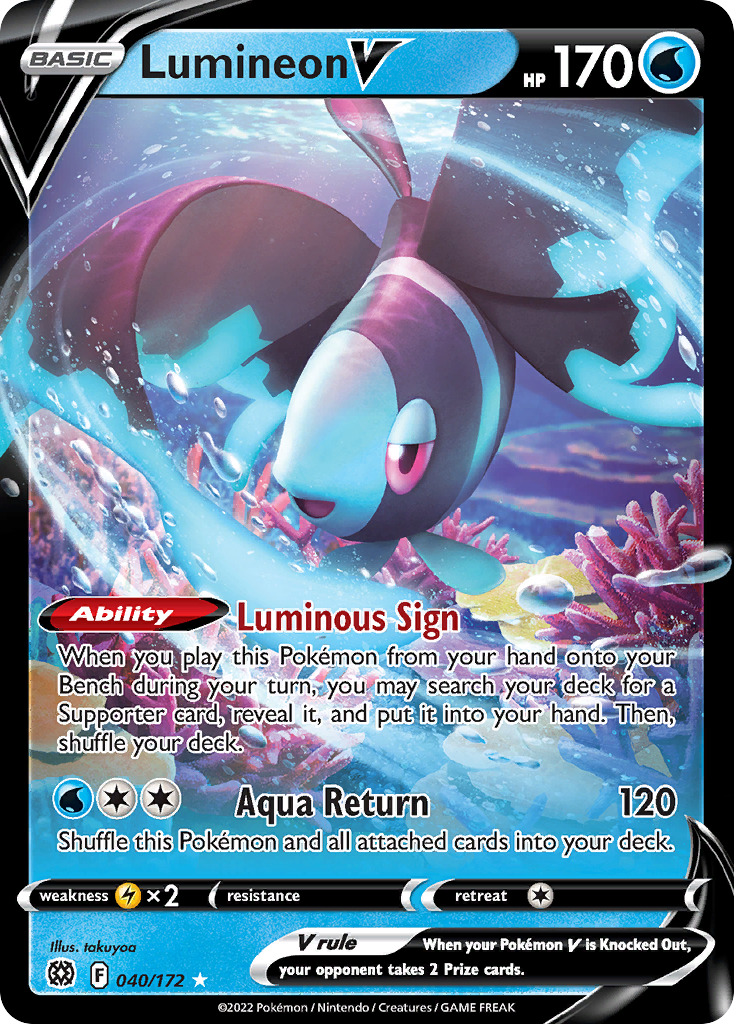 Lumineon V – Brilliant Stars 040/172 Pokémon card