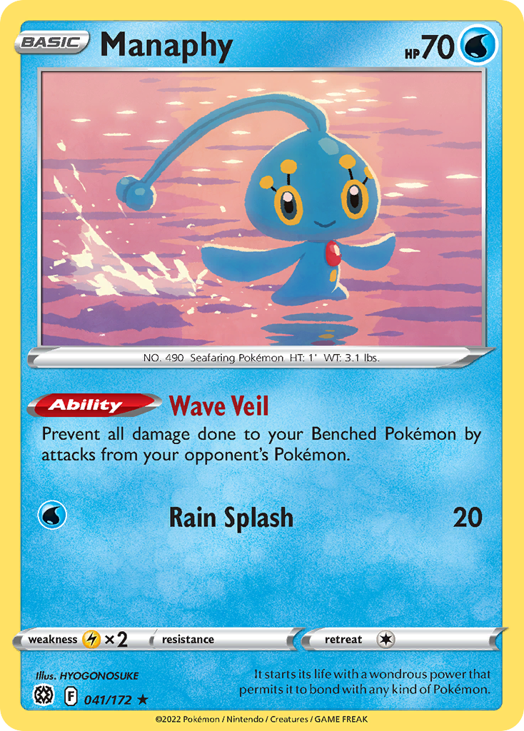 Manaphy – Brilliant Stars 041/172 Pokémon card