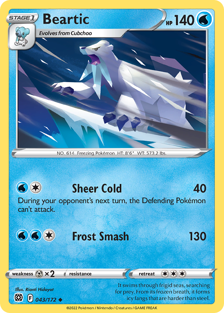 Beartic – Brilliant Stars 043/172 Pokémon card