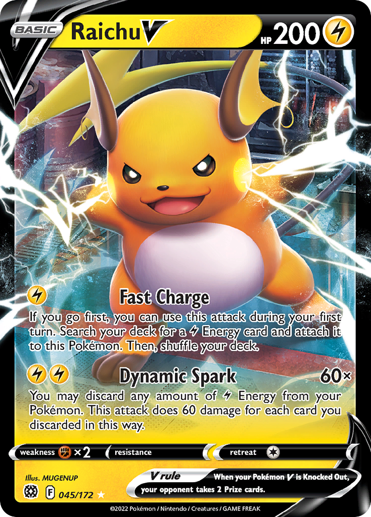Raichu V – Brilliant Stars 045/172 Pokémon card