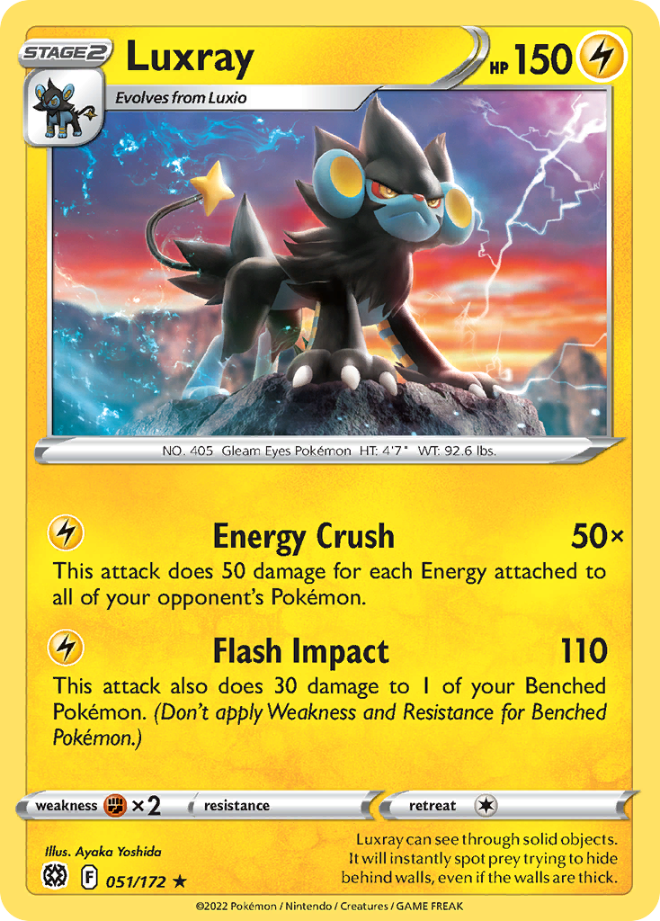 Luxray – Brilliant Stars 051/172 Pokémon card