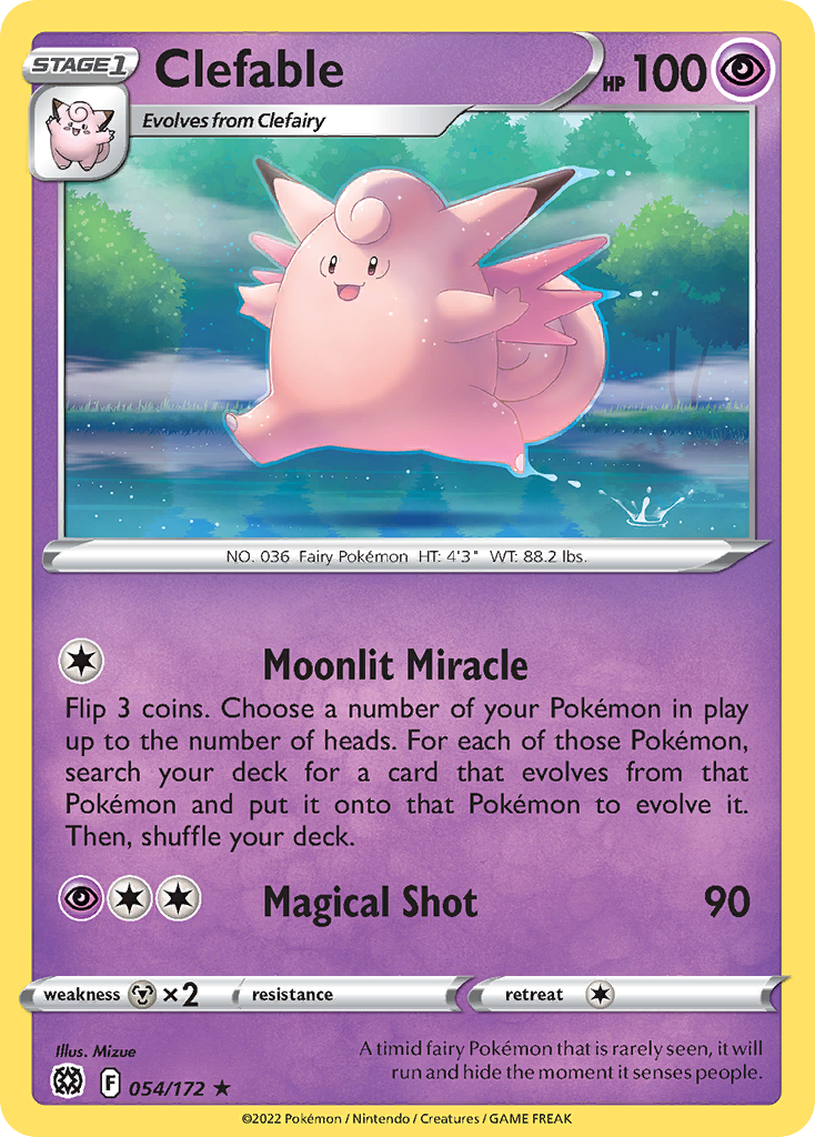 Clefable – Brilliant Stars 054/172 Pokémon card