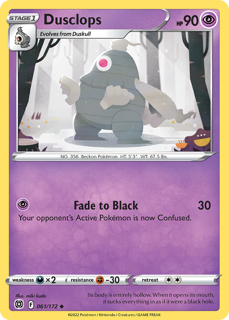 Dusclops – Brilliant Stars 061/172 Pokémon card