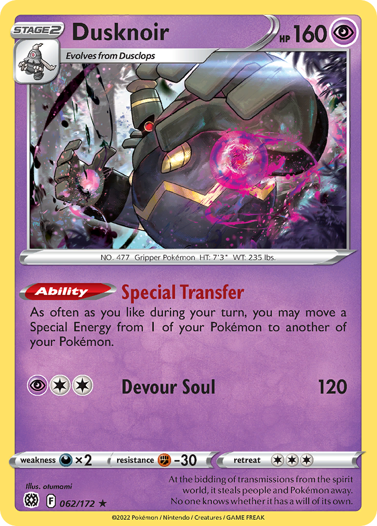 Dusknoir – Brilliant Stars 062/172 Pokémon card