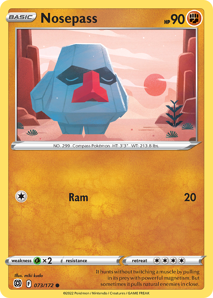 Nosepass – Brilliant Stars 073/172 Pokémon card