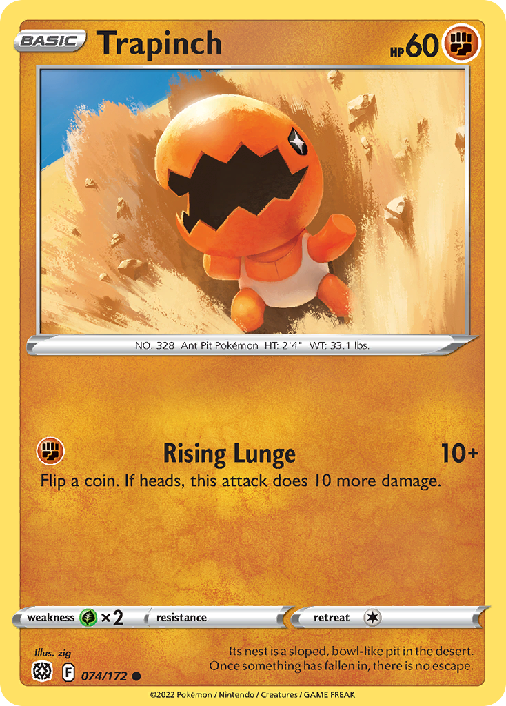 Trapinch – Brilliant Stars 074/172 Pokémon card
