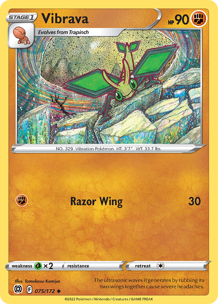 Vibrava – Brilliant Stars 075/172 Pokémon card
