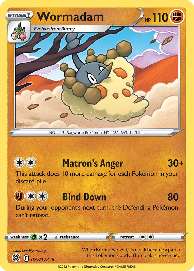 Wormadam – Brilliant Stars 077/172 Pokémon card