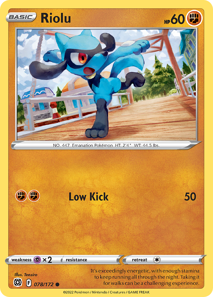 Riolu – Brilliant Stars 078/172 Pokémon card
