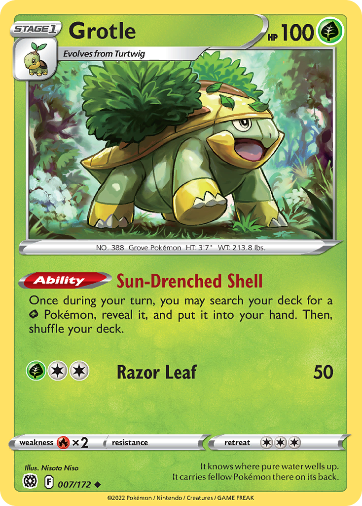 Grotle – Brilliant Stars 007/172 Pokémon card