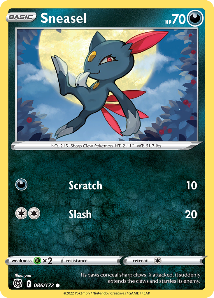 Sneasel – Brilliant Stars 086/172 Pokémon card