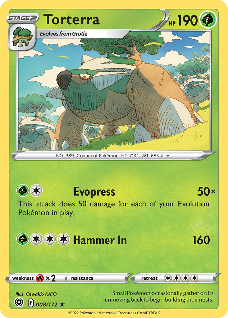 Torterra – Brilliant Stars 008/172 Pokémon card