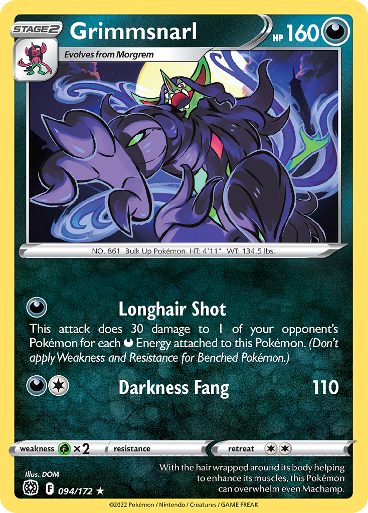 Grimmsnarl – Brilliant Stars 094/172 Pokémon card