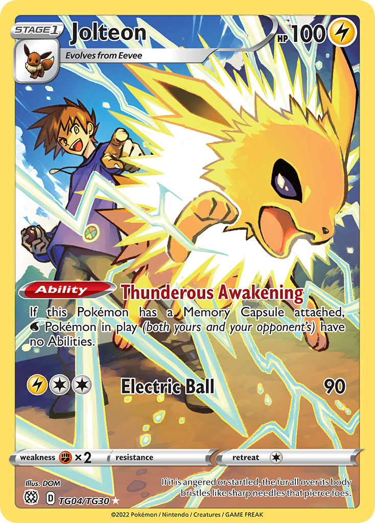 Jolteon – Brilliant Stars Trainer Gallery TG04/TG30 Pokémon card