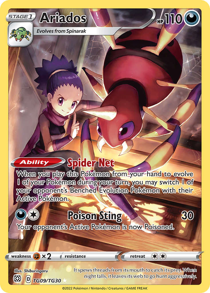 Ariados – Brilliant Stars Trainer Gallery TG09/TG30 Pokémon card