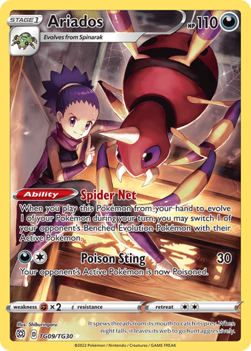 Ariados - Brilliant Stars Trainer Gallery TG09
