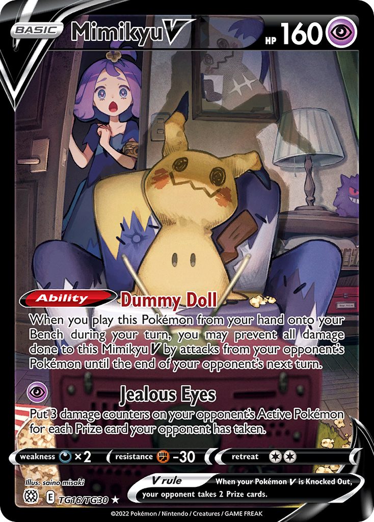 Mimikyu V – Brilliant Stars Trainer Gallery TG16/TG30 Pokémon card
