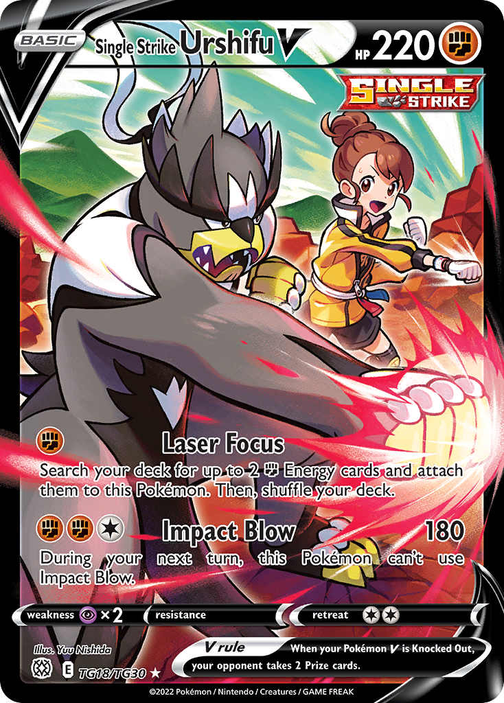 Single Strike Urshifu V – Brilliant Stars Trainer Gallery TG18/TG30 Pokémon card