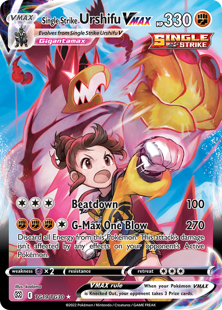Single Strike Urshifu VMAX – Brilliant Stars Trainer Gallery TG19/TG30 Pokémon card