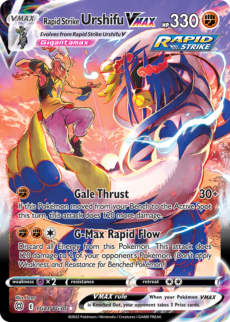 Rapid Strike Urshifu VMAX – Brilliant Stars Trainer Gallery TG21/TG30 Pokémon card