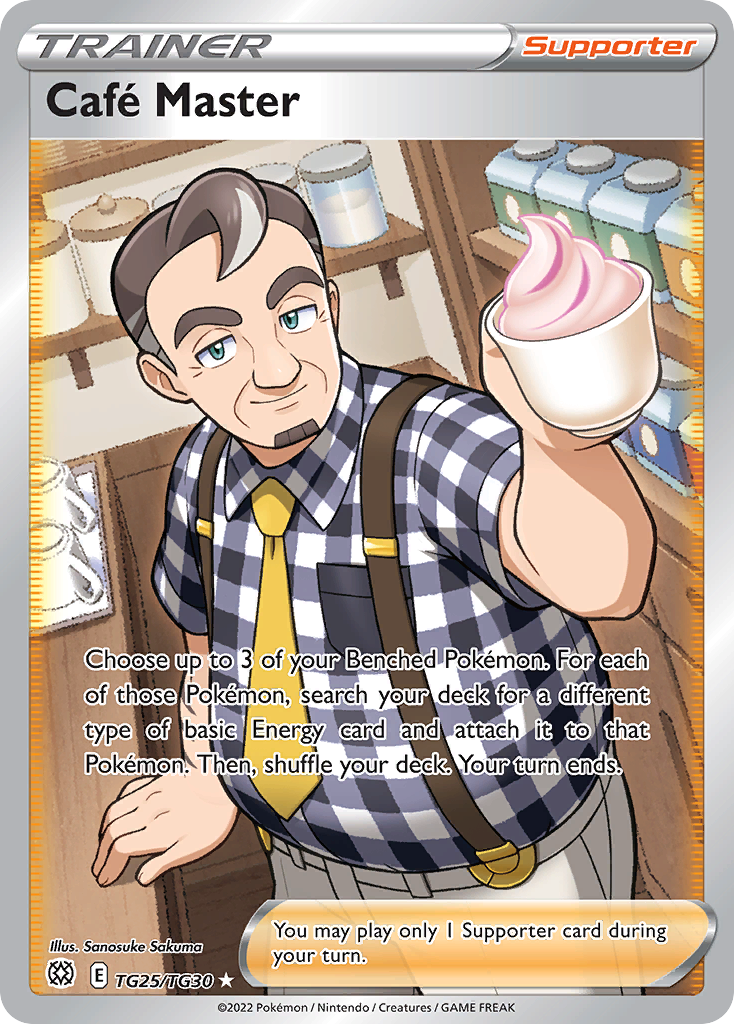 Café Master – Brilliant Stars Trainer Gallery TG25/TG30 Pokémon card