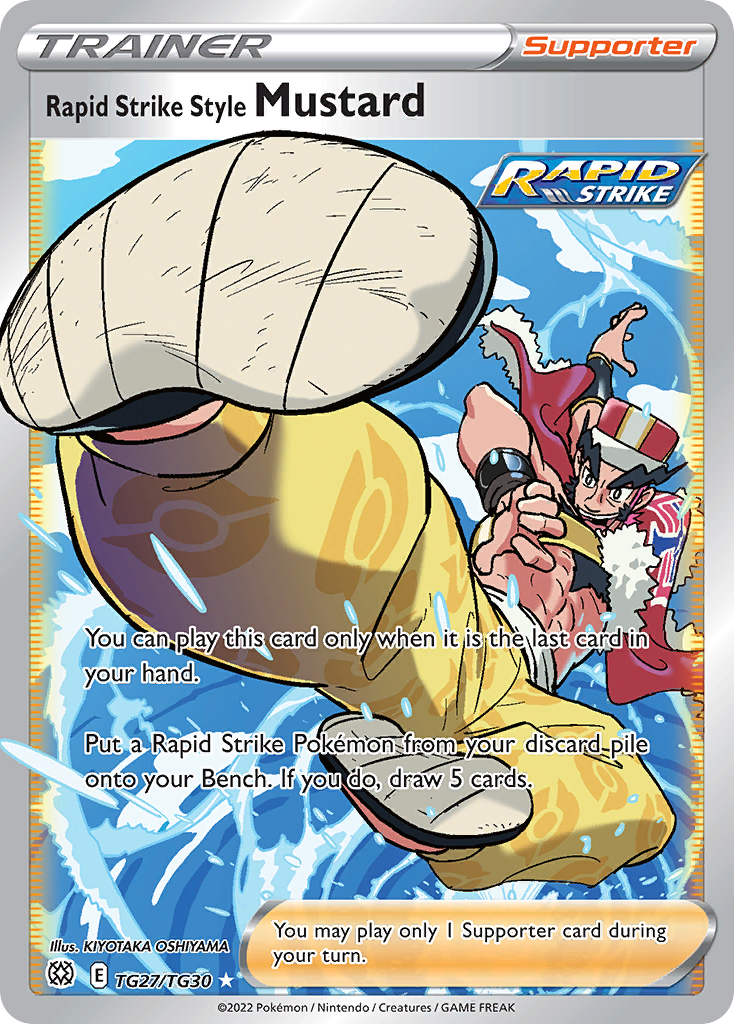 Rapid Strike Style Mustard – Brilliant Stars Trainer Gallery TG27/TG30 Pokémon card