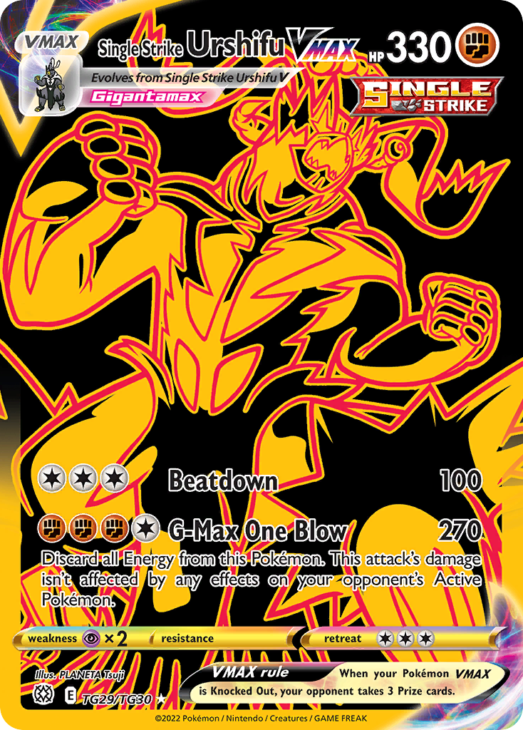 Single Strike Urshifu VMAX – Brilliant Stars Trainer Gallery TG29/TG30 Pokémon card