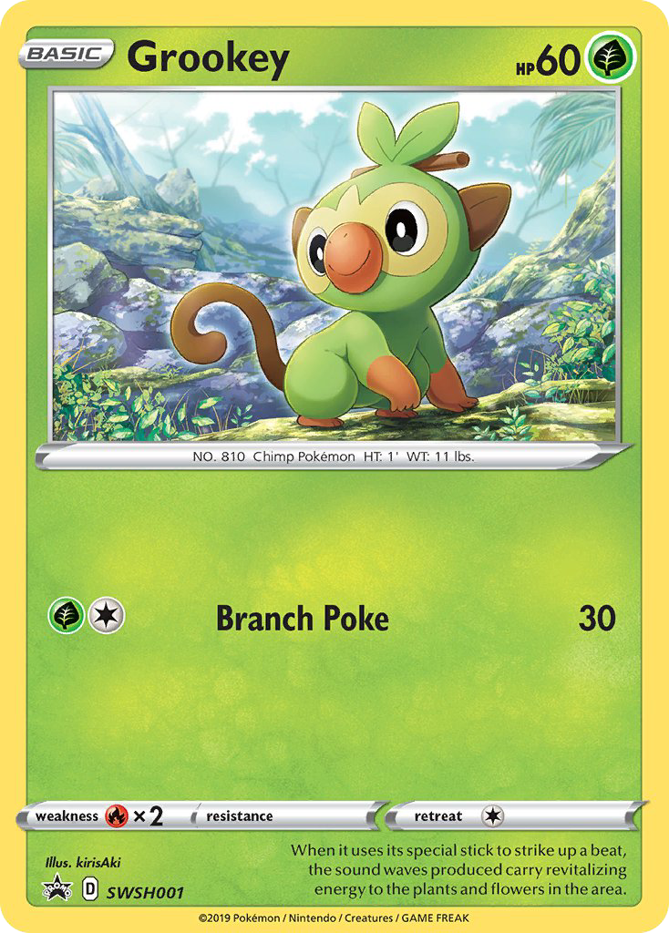 Grookey – SWSH Black Star Promos SWSH001 Pokémon card
