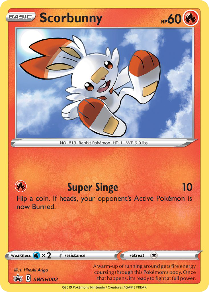 Scorbunny – SWSH Black Star Promos SWSH002 Pokémon card