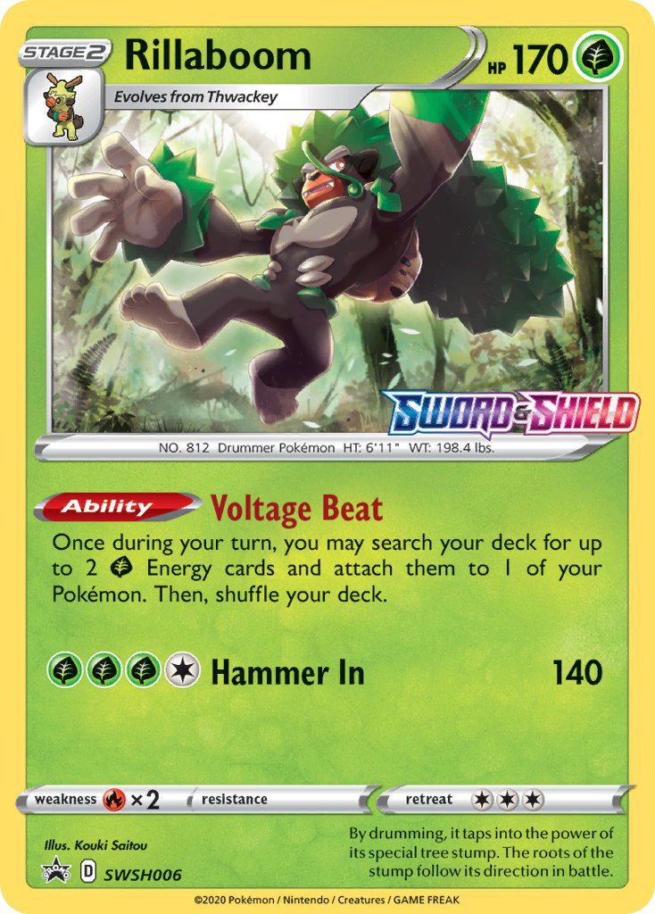 Rillaboom – SWSH Black Star Promos SWSH006 Pokémon card