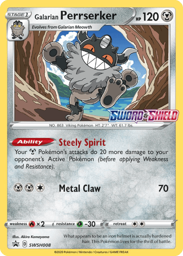 Galarian Perrserker - SWSH Black Star Promos SWSH008