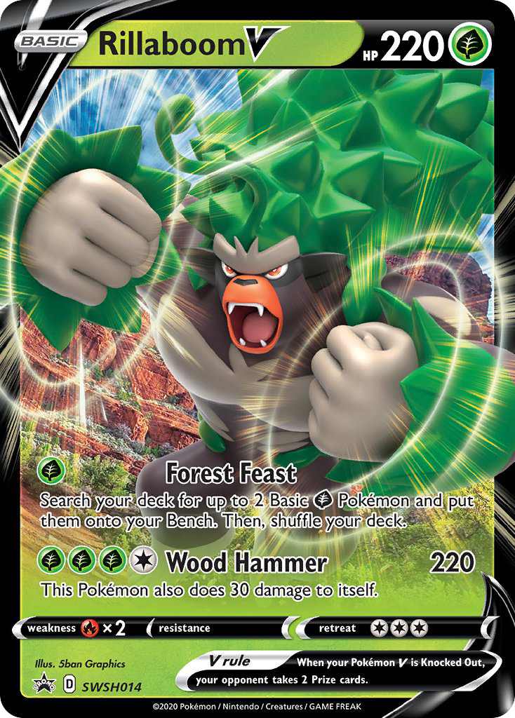 Rillaboom V – SWSH Black Star Promos SWSH014 Pokémon card