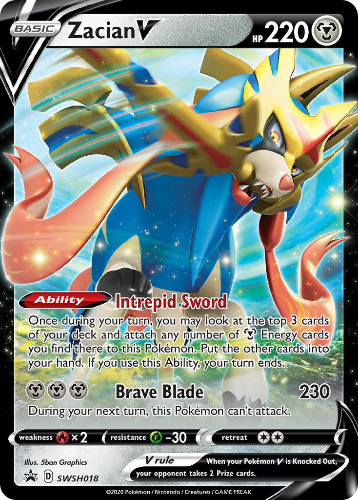 Zacian V – SWSH Black Star Promos SWSH018 Pokémon card