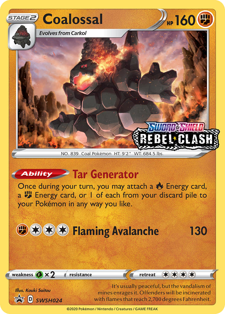 Coalossal – SWSH Black Star Promos SWSH024 Pokémon card