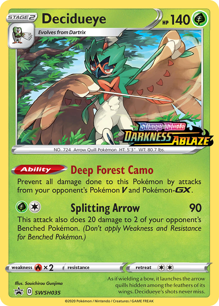 Decidueye – SWSH Black Star Promos SWSH035 Pokémon card