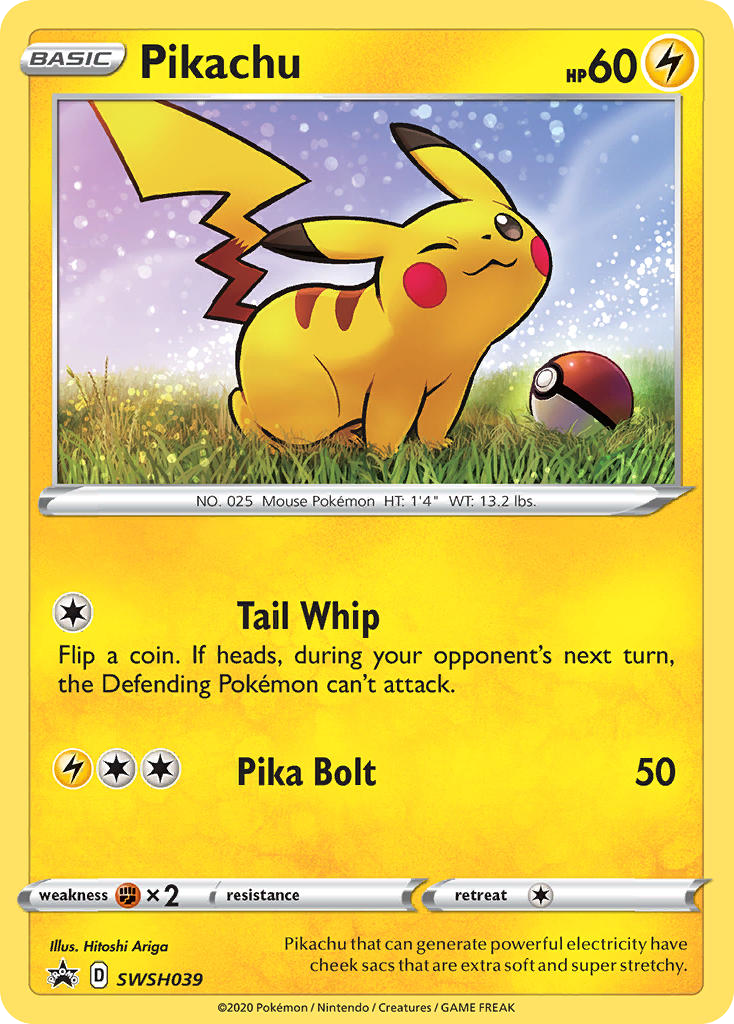 Pikachu – SWSH Black Star Promos SWSH039 Pokémon card