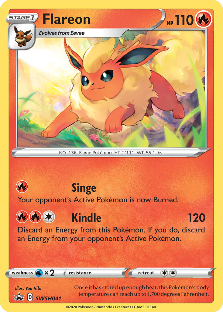 Flareon – SWSH Black Star Promos SWSH041 Pokémon card