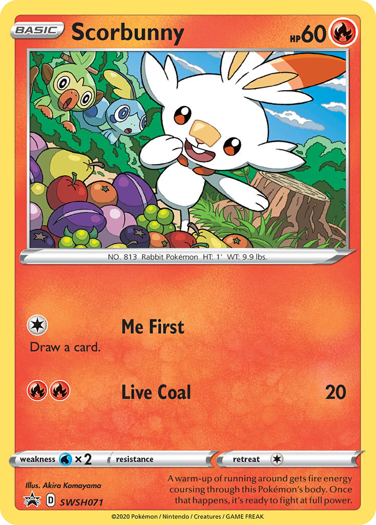 Scorbunny – SWSH Black Star Promos SWSH071 Pokémon card