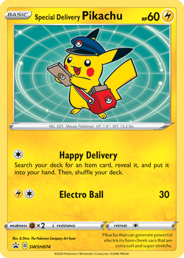 Special Delivery Pikachu - SWSH Black Star Promos SWSH074
