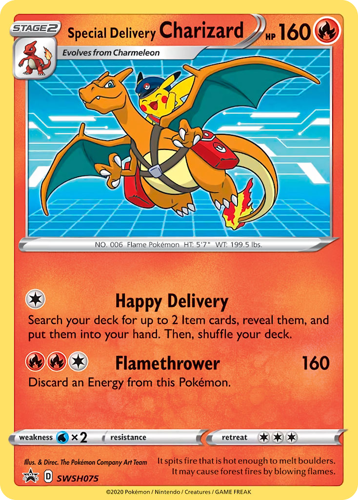 Special Delivery Charizard – SWSH Black Star Promos SWSH075 Pokémon card