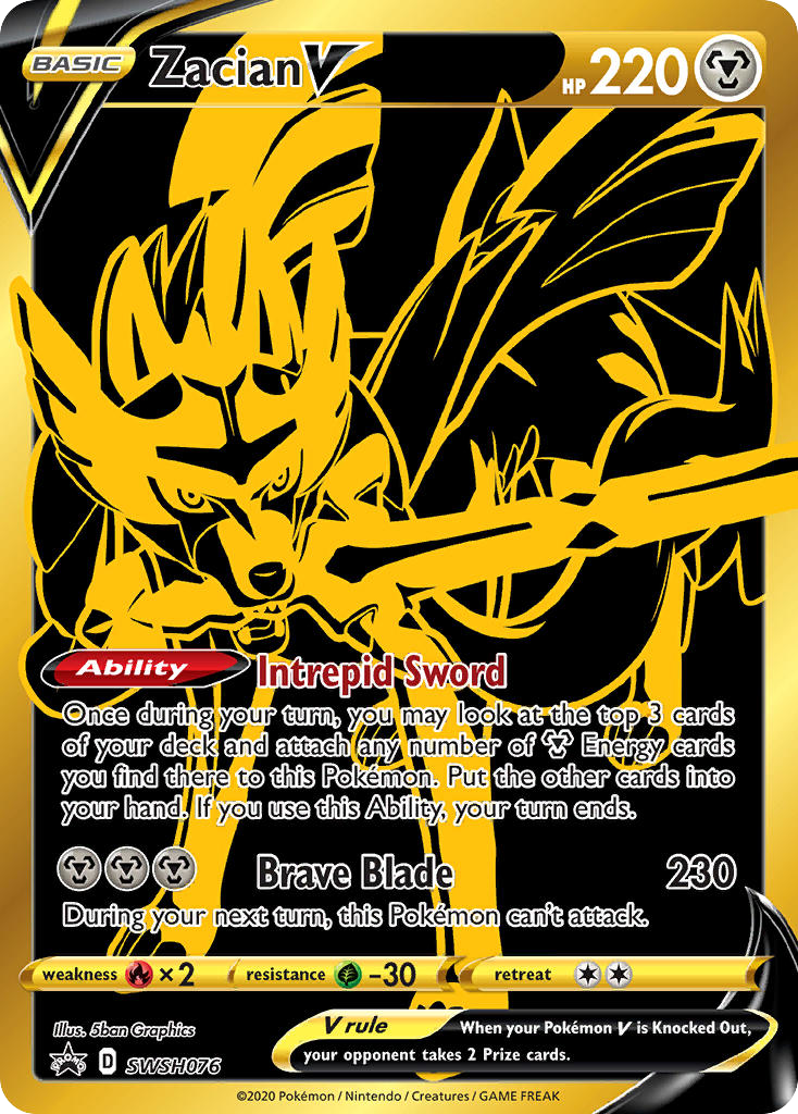 Zacian V – SWSH Black Star Promos SWSH076 Pokémon card